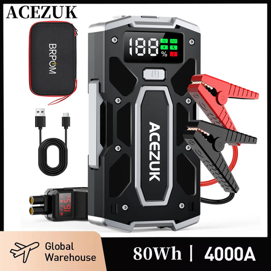 4000A Car Jump Starter Power Bank 12V 21800mAh