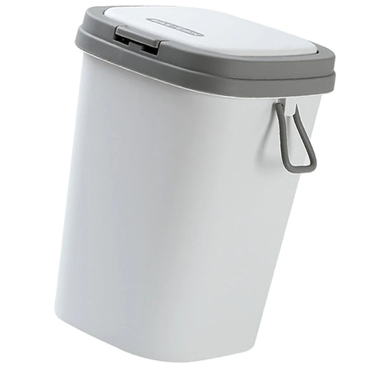 Trash Can 8L Blue Lid for Kitchen Bathroom Small