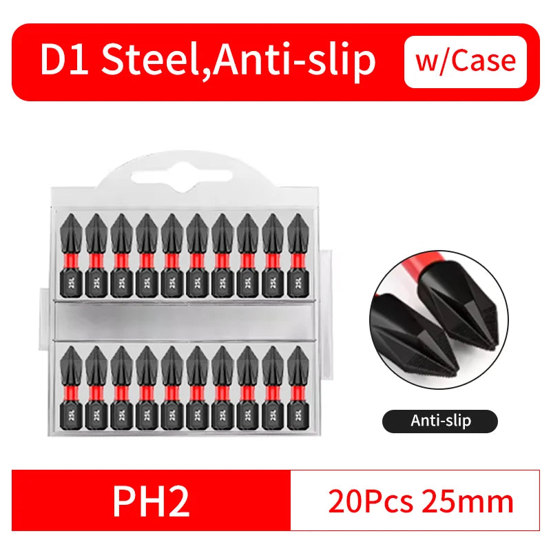 6/12 Pcs Magnetic Screwdriver Bits Non-slip Shockproof