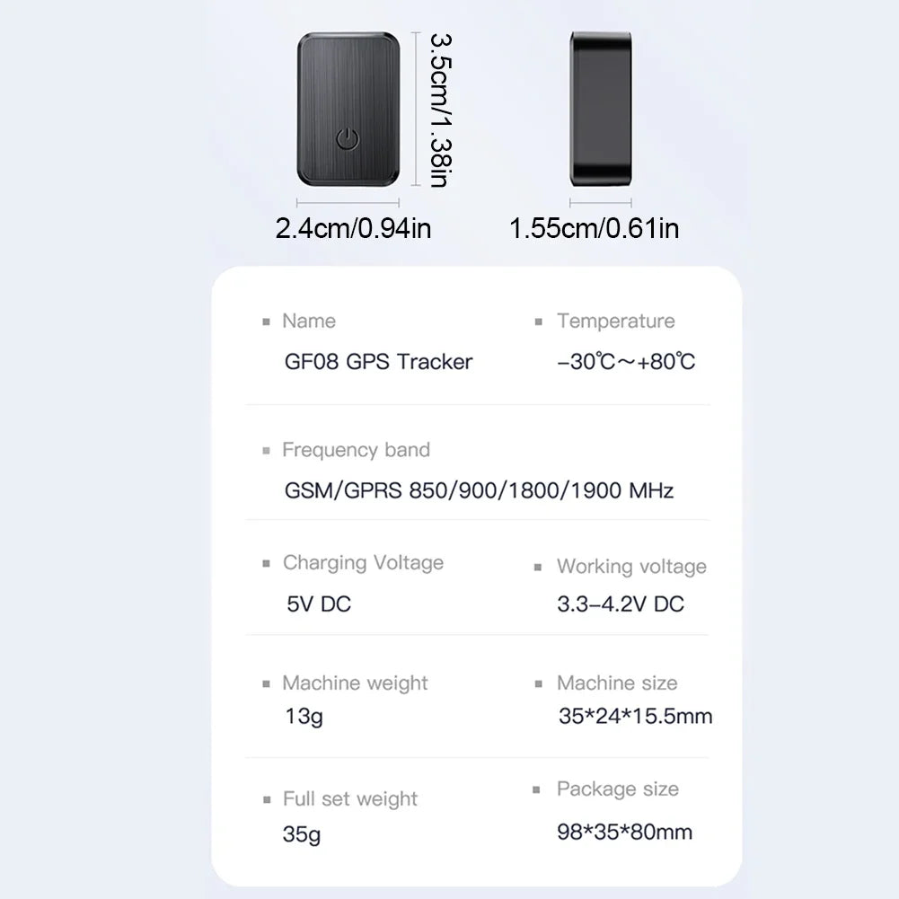 GF08 Mini Magnetic GPS Trackers GF07 Real-time Locator