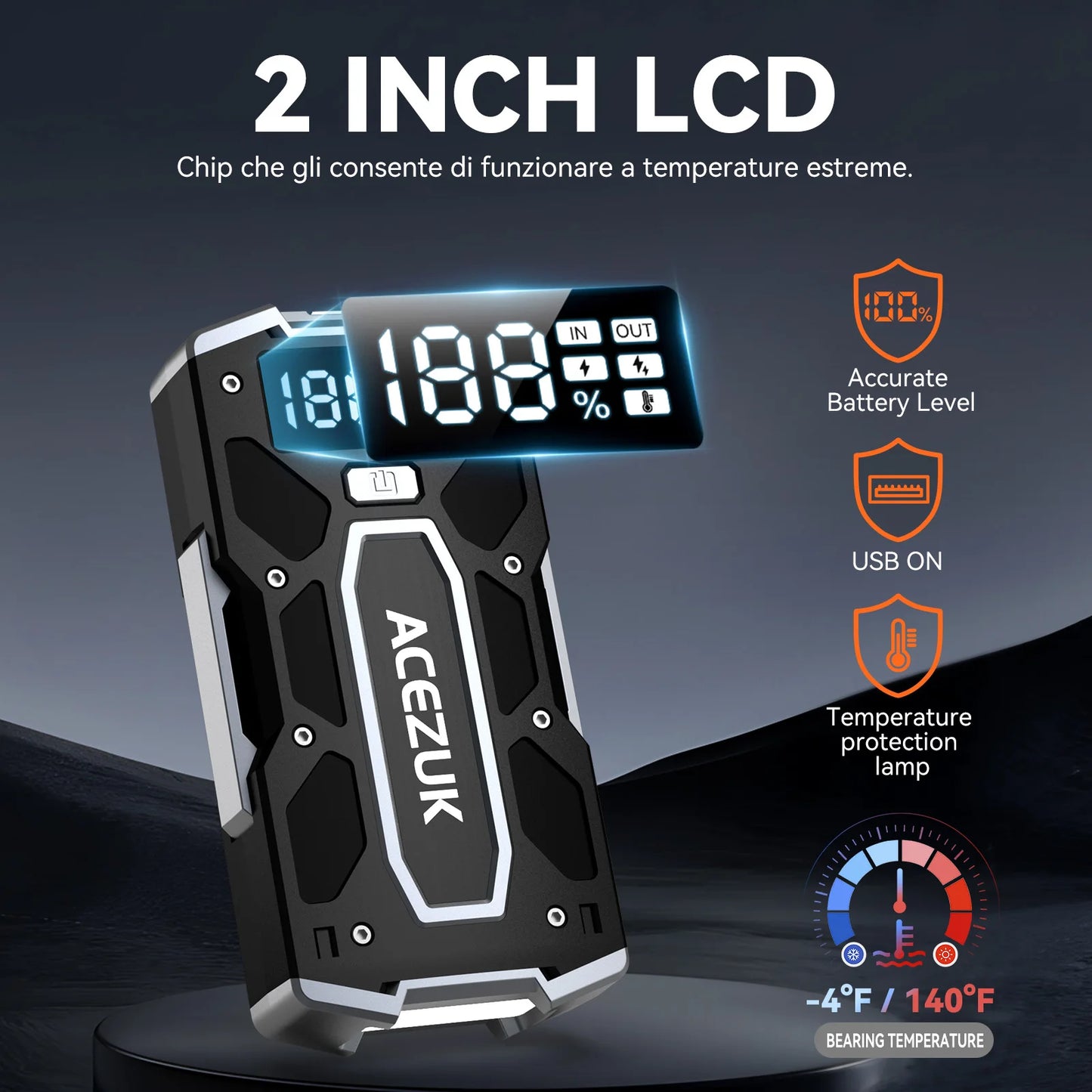 4000A Car Jump Starter Power Bank 12V 21800mAh