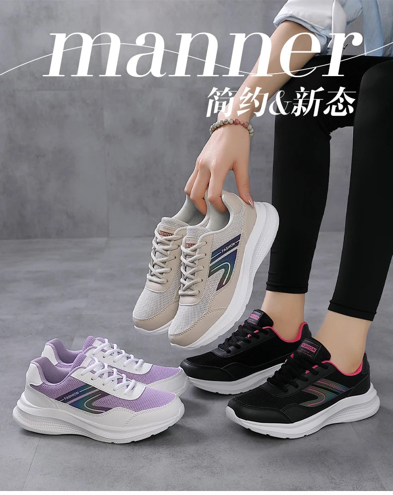 Sports shoes for women in spring and summer, lightweight,