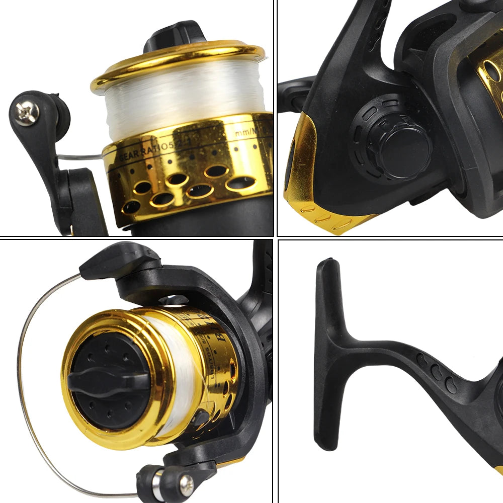 1.8m 2.1M Fishing Rod and Reel Line Lure Set Carbon Fiber Telescopic