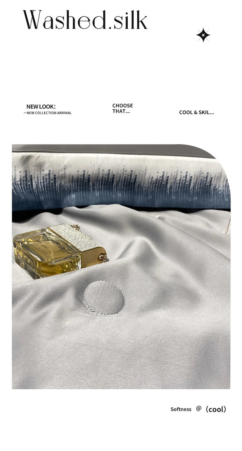 High-end Feather Embroidered Summer Blanket Comfortable