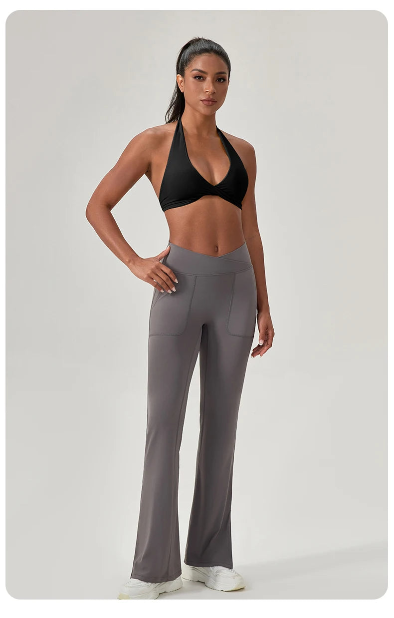 Sports Yoga Bra for Women Halter Neck with Stylish Back