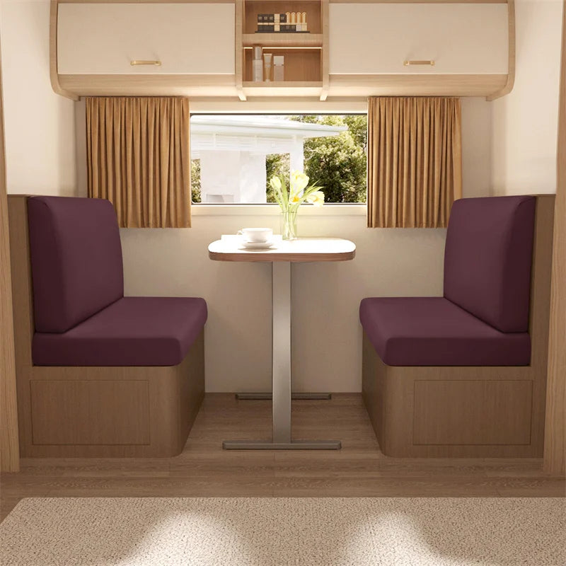 2pcs/set Jacquard RV Dinette Cushions Covers Stretch