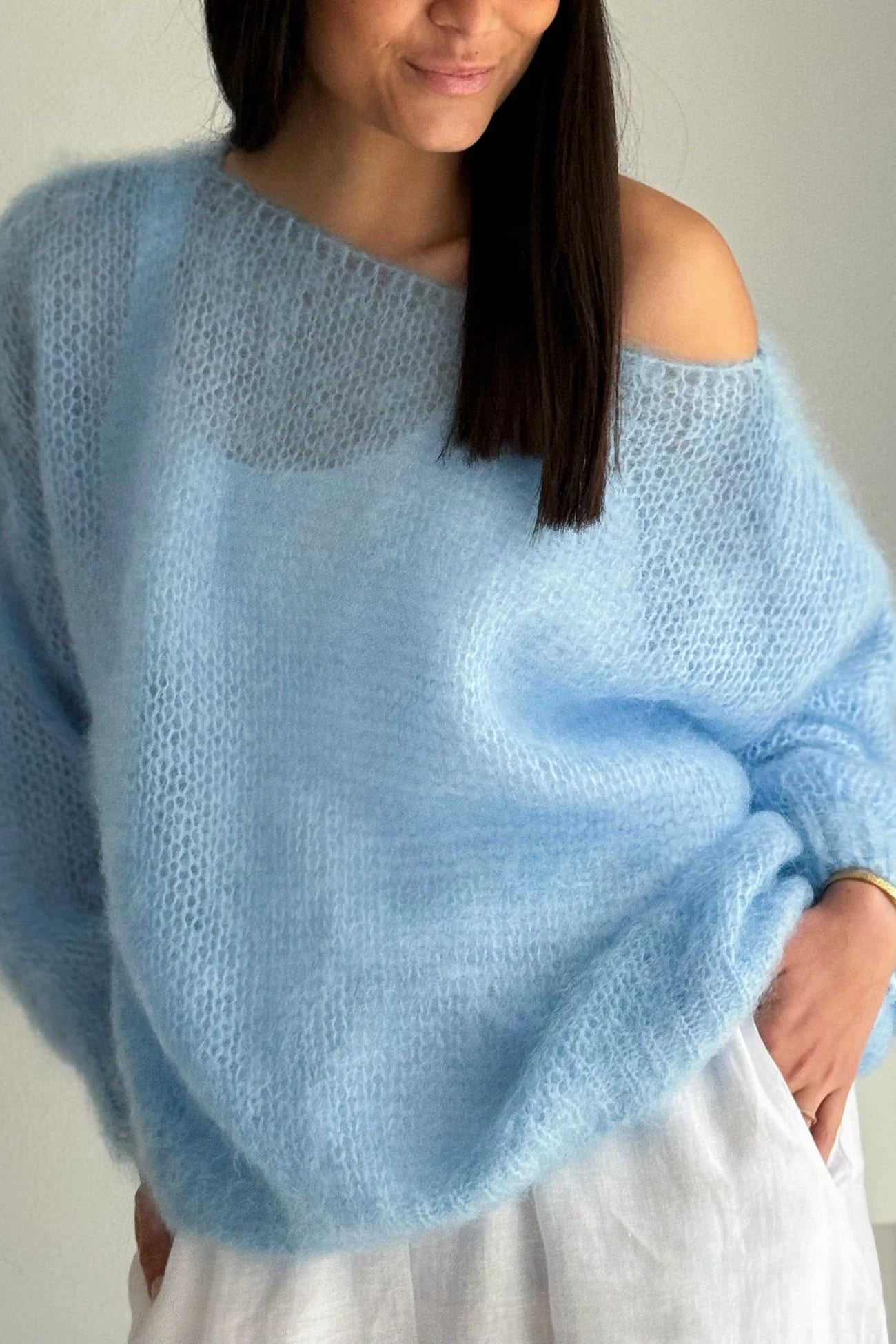 Women'S Casual Sweater   Soft  Comfortable Off Shoulder