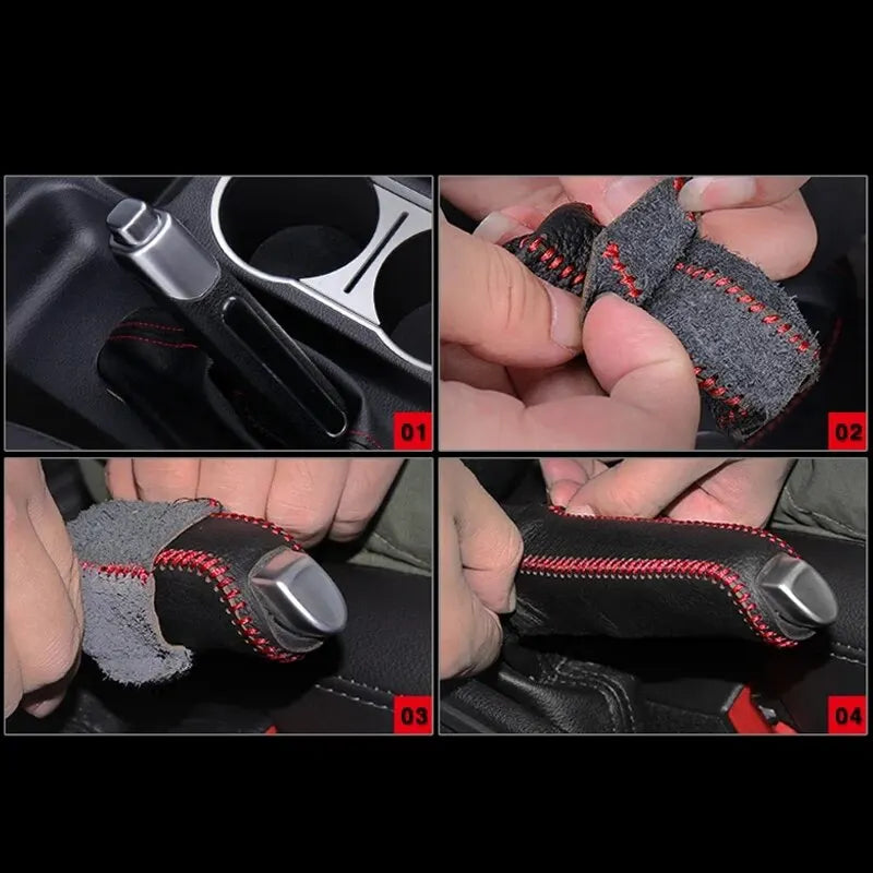 Car Leather Gears Handbrake Cover for SEAT Altea Toledo