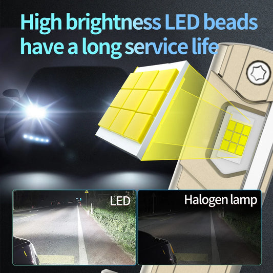 200W/PAAR LED-koplampset H1 H7 H4
