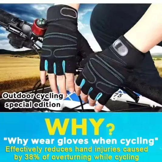 Cycling Gloves Gloves Half Finger Gloves Anti-Slip Shock-Absorbing