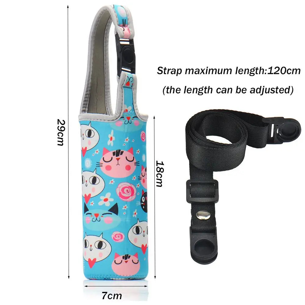 1Pcs Sport Water Bottle Cover Case with Shoulder