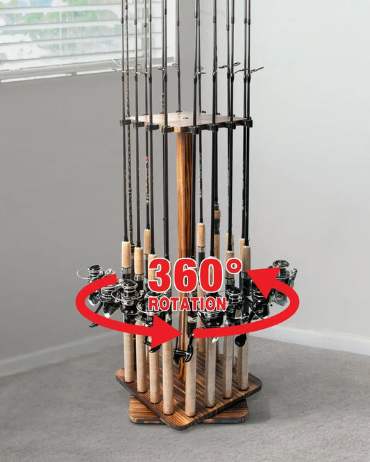 Fishing Rod Holders for Garage 360 Degree Rotating