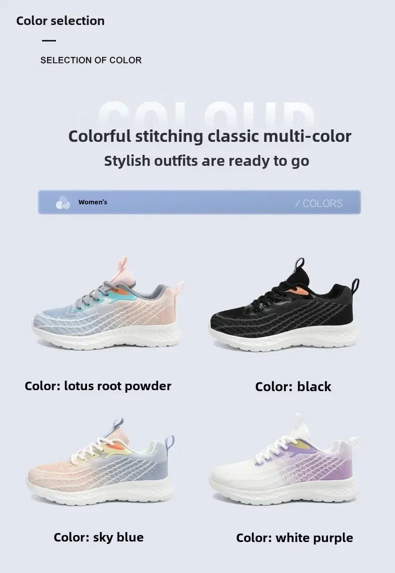 Women's Sports Shoes Spring 2025 New Knitted Casual Fashionable