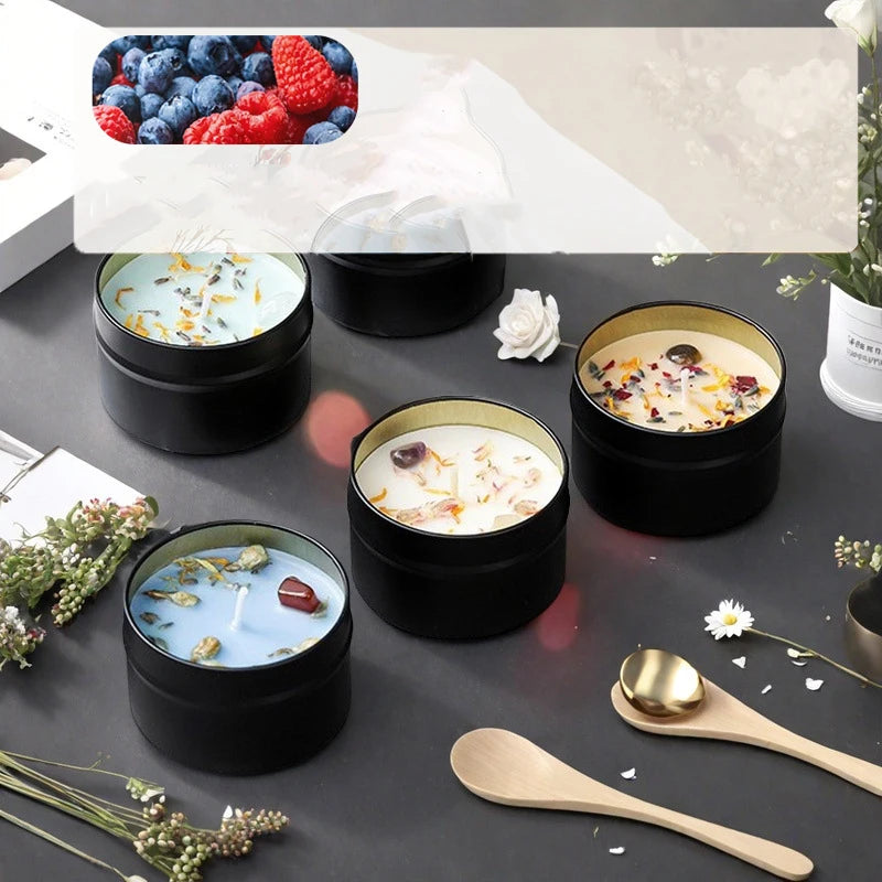 Crystal scented candles, high-end iron cans,