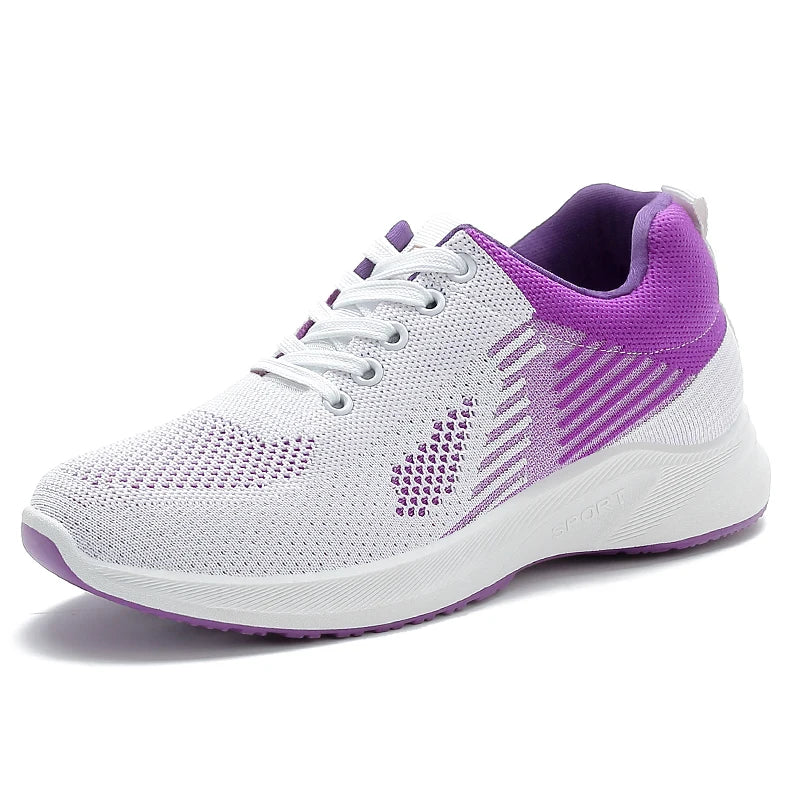 Women's sports shoes with anti slip soft sole, outdoor running and walking shoes, breathable and lightweight, women's tennis sho