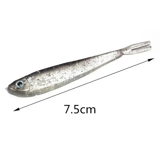 Soft Bait Fish Swimbait Fork Tail With Hook& Without Hooks Fishing