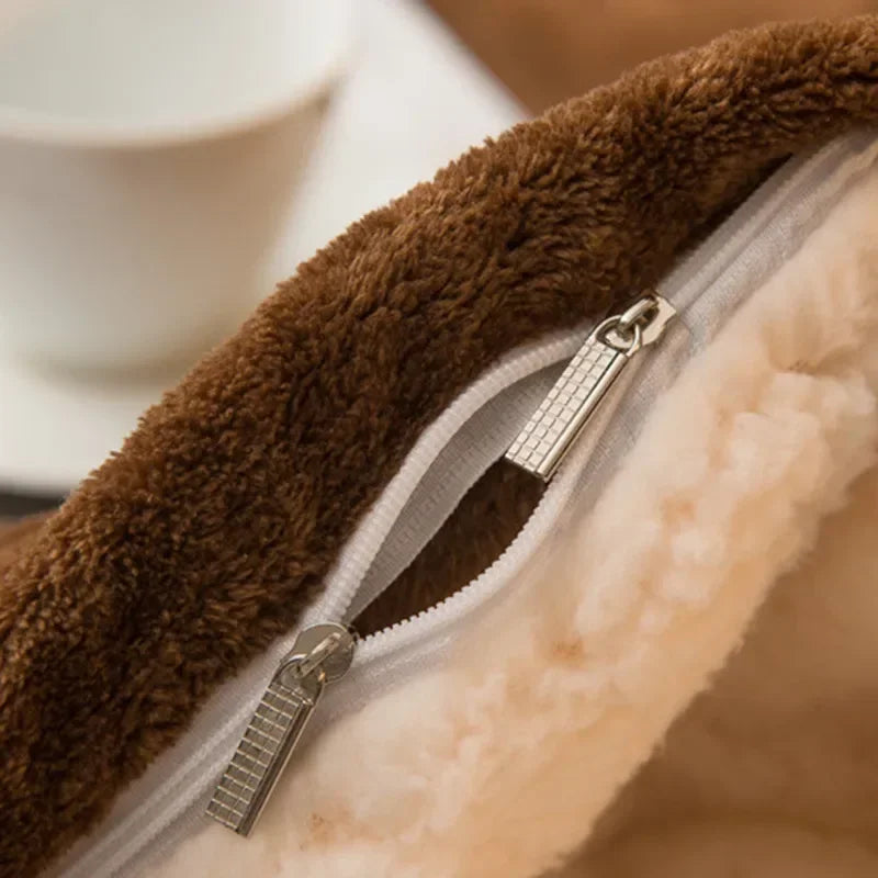 Wool Throw Blanket Keep Warm Winter Bed Blankets Double Sided