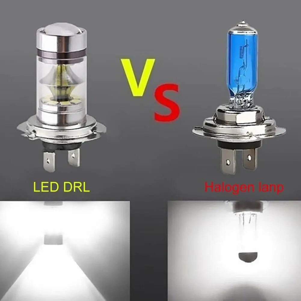 2Pcs Super Bright 100W H7 H4 LED Headlight