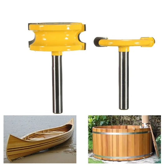 2Pcs Wood Router Bits 1/4" 1/2" Shank For Arc Floor