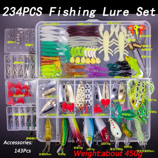Fishing Lure Kit Soft and Hard Bait