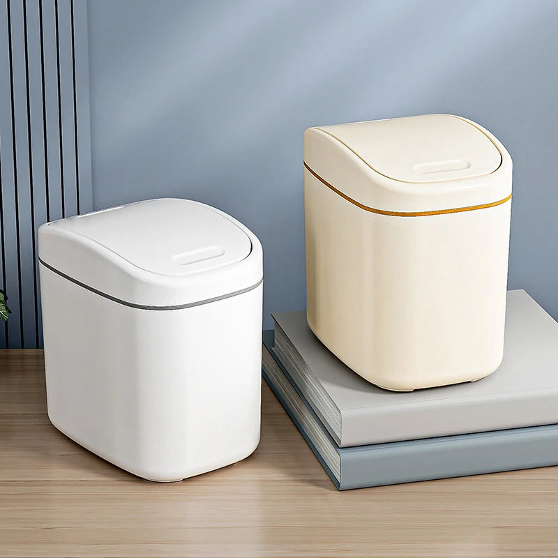 Desktop Trash Can Small Mini Garbage Can Plastic