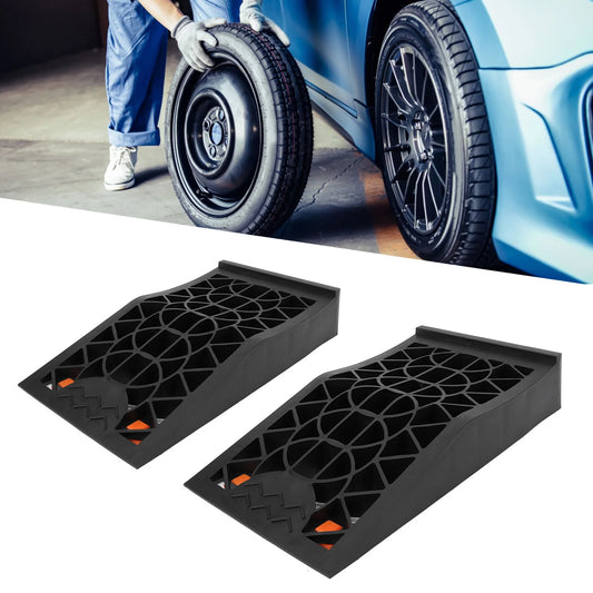 2pcs Car Ramps Low Profile Car Service Ramp 2.44in