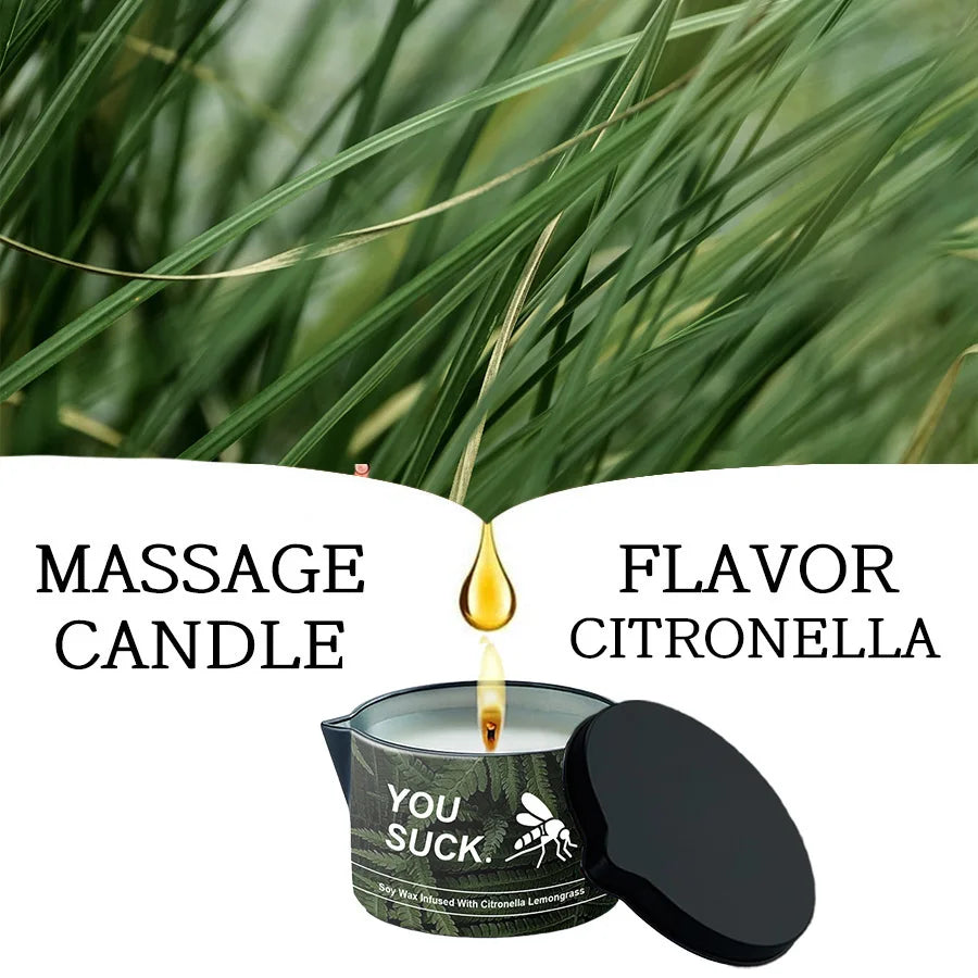 1pcs Citronella Scented Candle,Massage Oil Candle