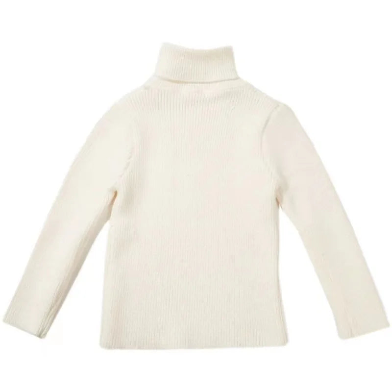 2025 New Sweater Kids Sweaters Autumn Girls Turtleneck Sweaters