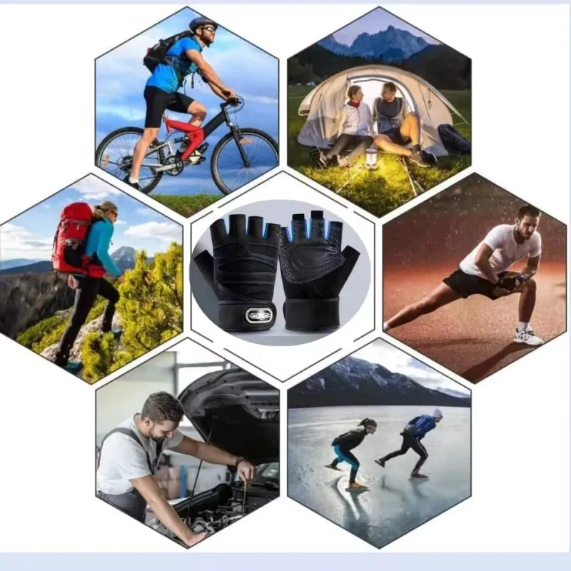Cycling Gloves Gloves Half Finger Gloves Anti-Slip Shock-Absorbing