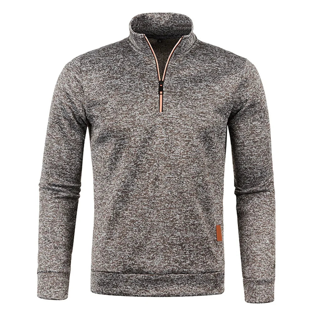 Men Sweatshirts Spring Thicker Pullover Half Zipper Pullover for Male