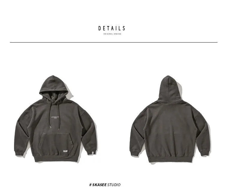 Slouchy hooded sweaters for men in winter American knitwear