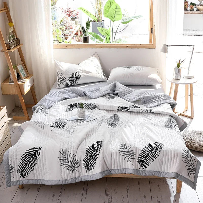 Duvet for Summer Double Bed Linen Quilted Bedspread 150X200