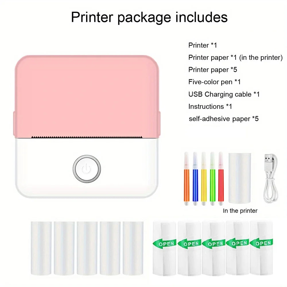 Mini Printer, Inkless Sticker Maker,