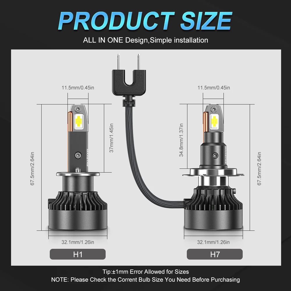 2x V3F Series H1 H4 H7 H8 H11