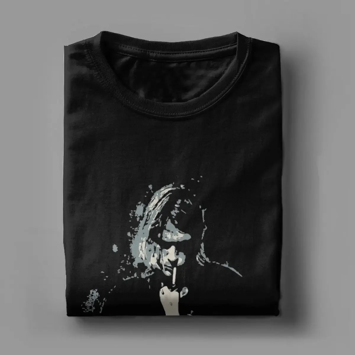 Men's Kurt Cobain Guitar T Shirts Cotton Clothes Amazing Short Sleeve Round Collar Tees Original T-Shirt