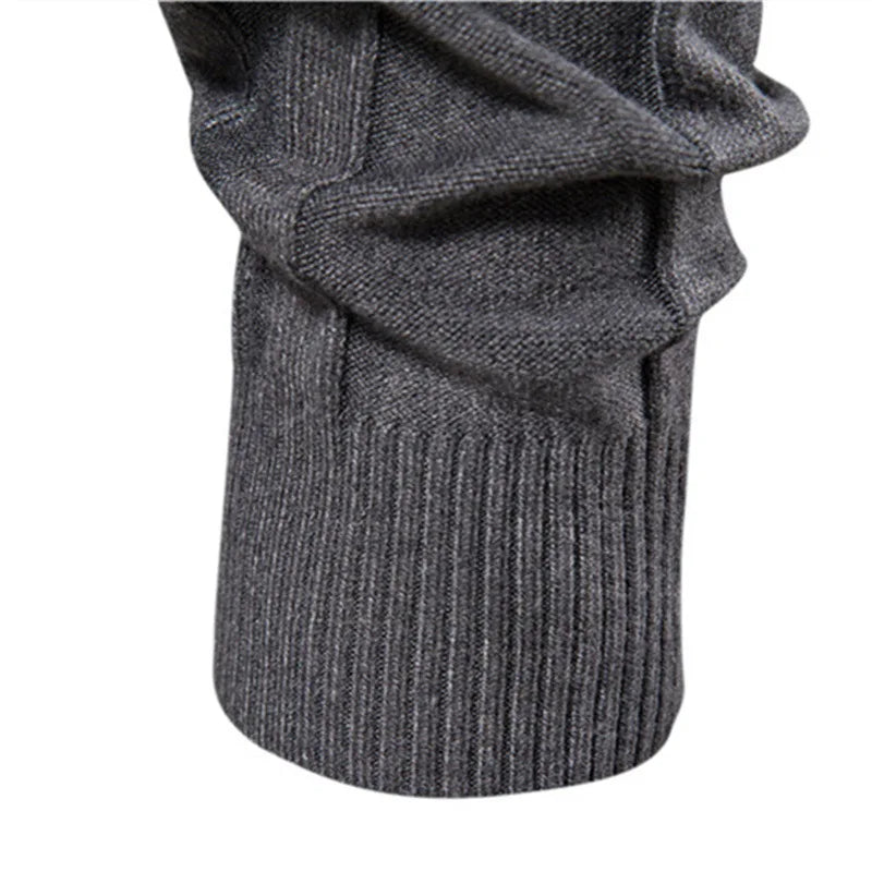Sweater Autumn New Men's Turtleneck Casual Knitted Warm Bottoming Shirt Men's Solid Color Pullover