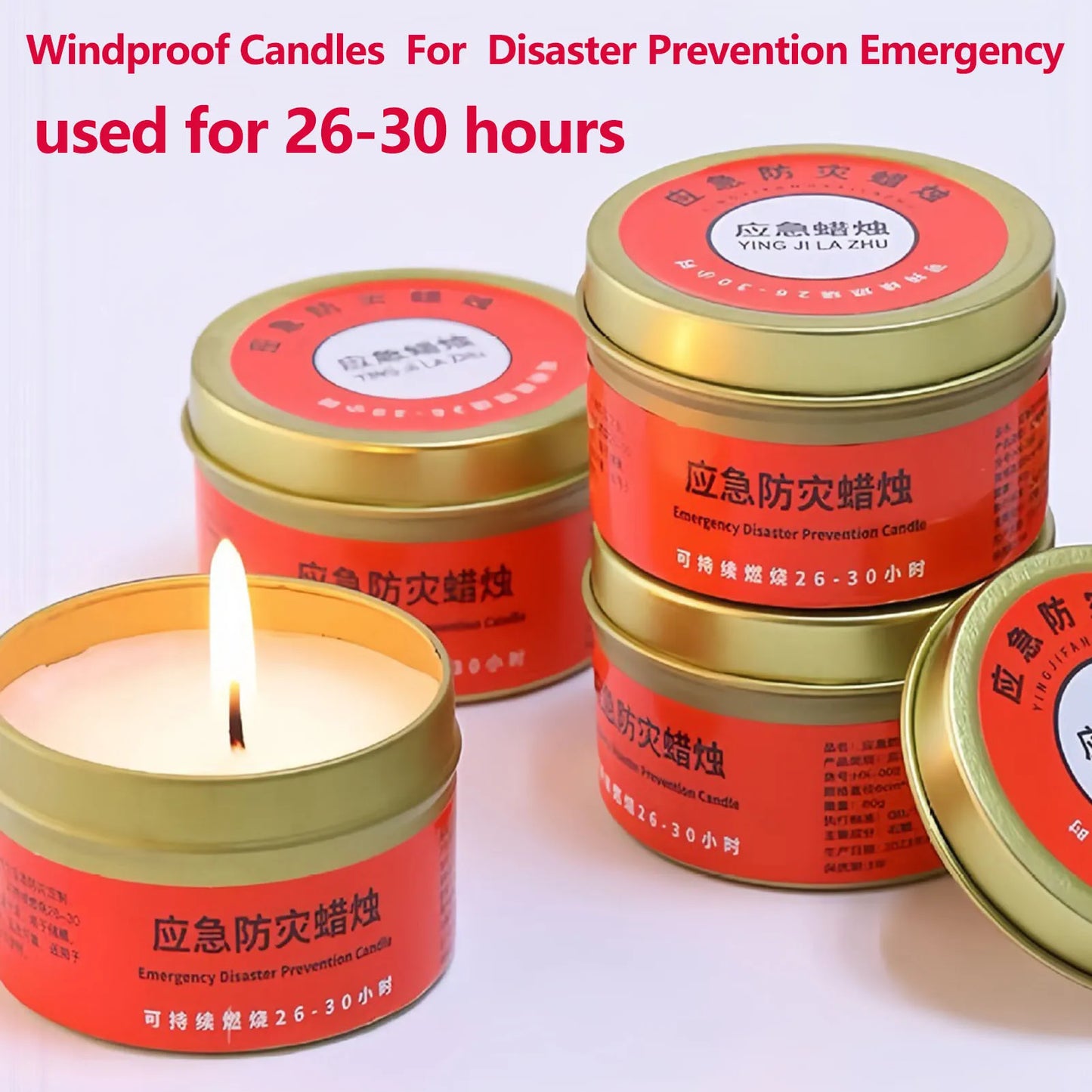 Windproof Candles 30 Hour Light Long Lasting
