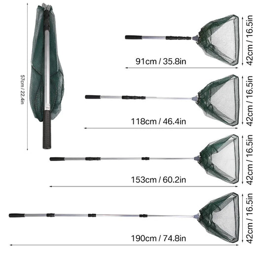 190cm 92cm 55cm Telescopic Landing Net Folding Fishing Pole