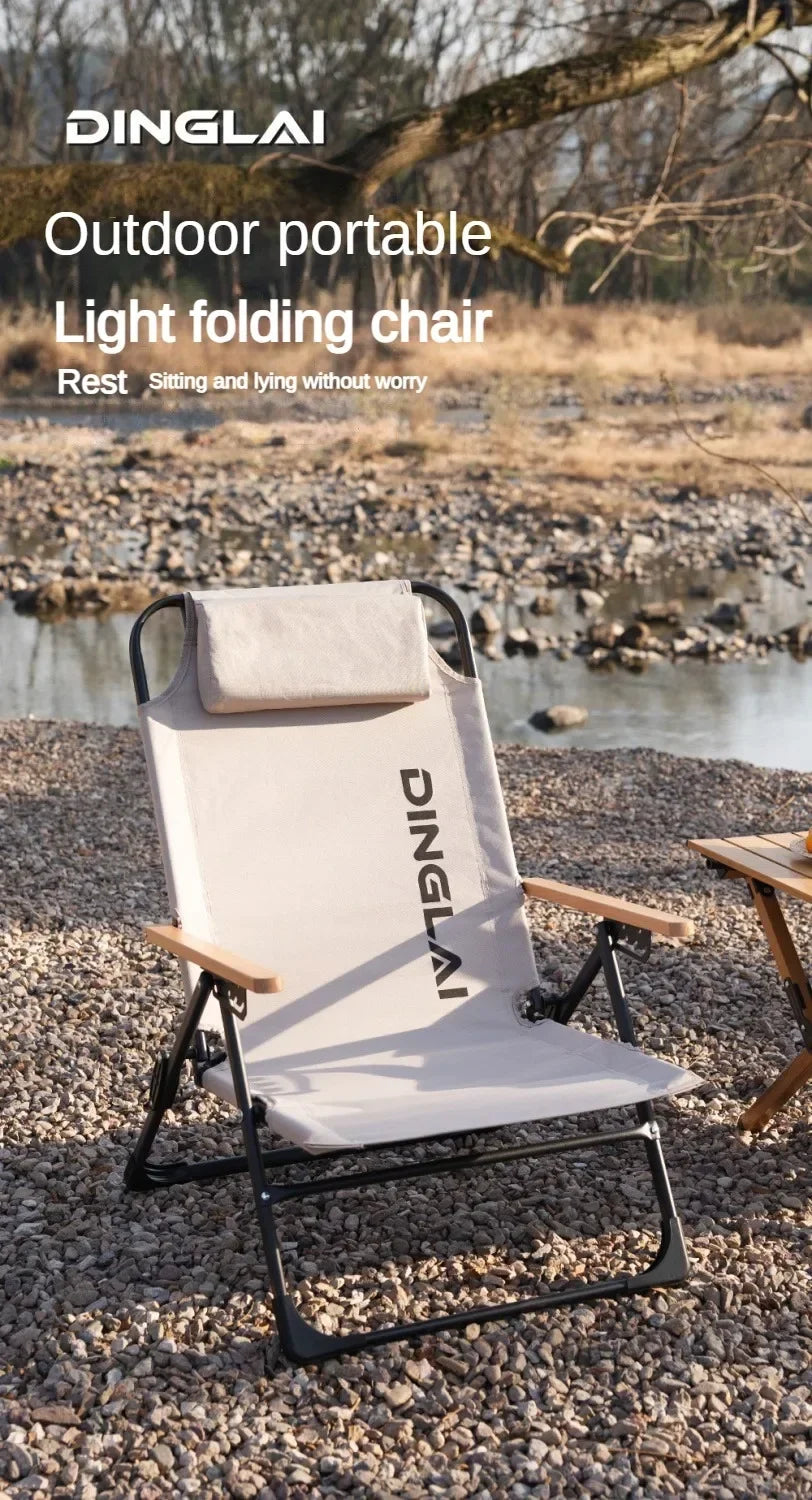 Angle Adjustable Camping Chair with Detachable