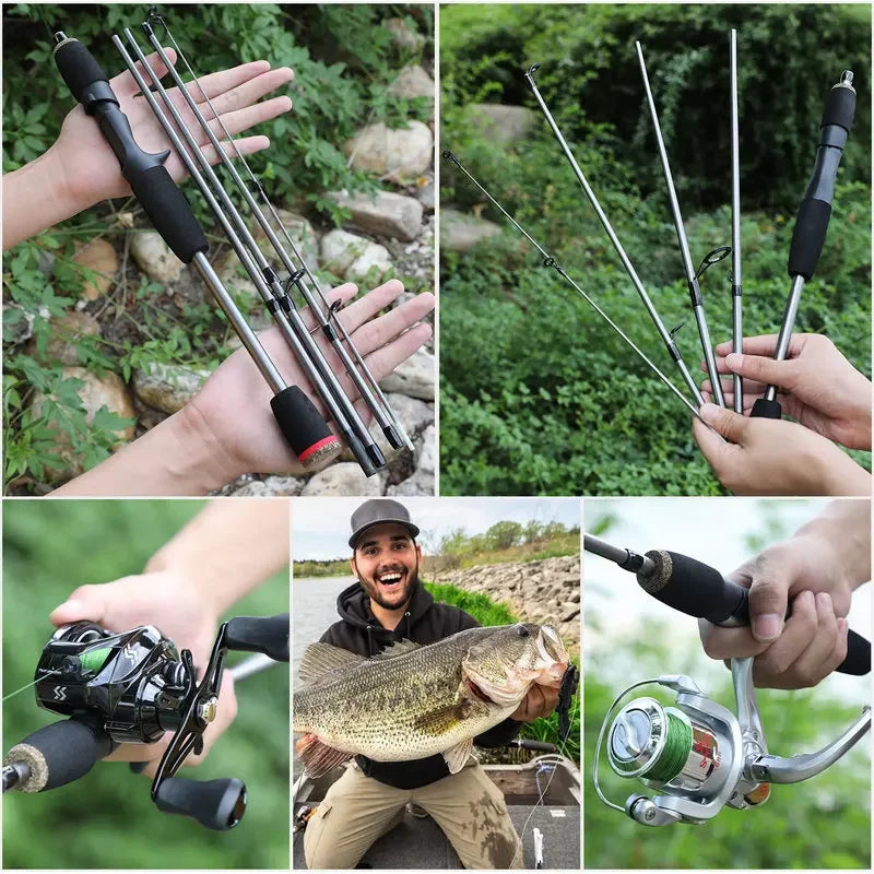 Sougayilang 5 Sections 2.1m Spinning Casting Fishing Rods