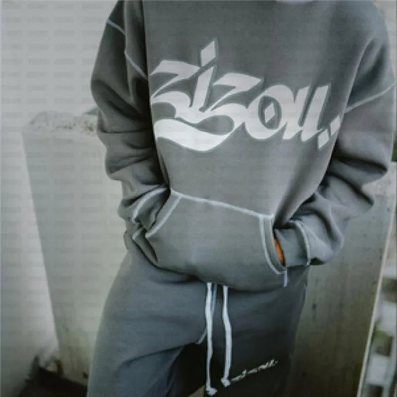 Hoodie Letter Print goth