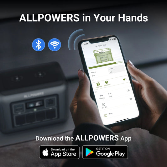 ALLPOWERS R1500 Portable Power Station with 100W/200W Solar Panel
