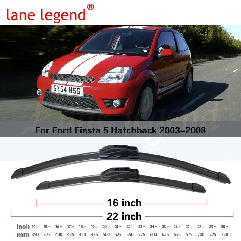 Auto voorruit ruitenwisserbladen voor Ford Fiesta Hatchback