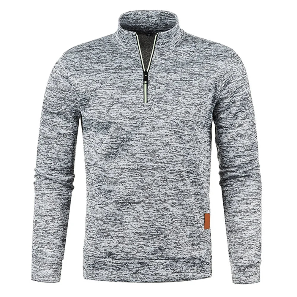 Men Sweatshirts Spring Thicker Pullover Half Zipper Pullover for Male