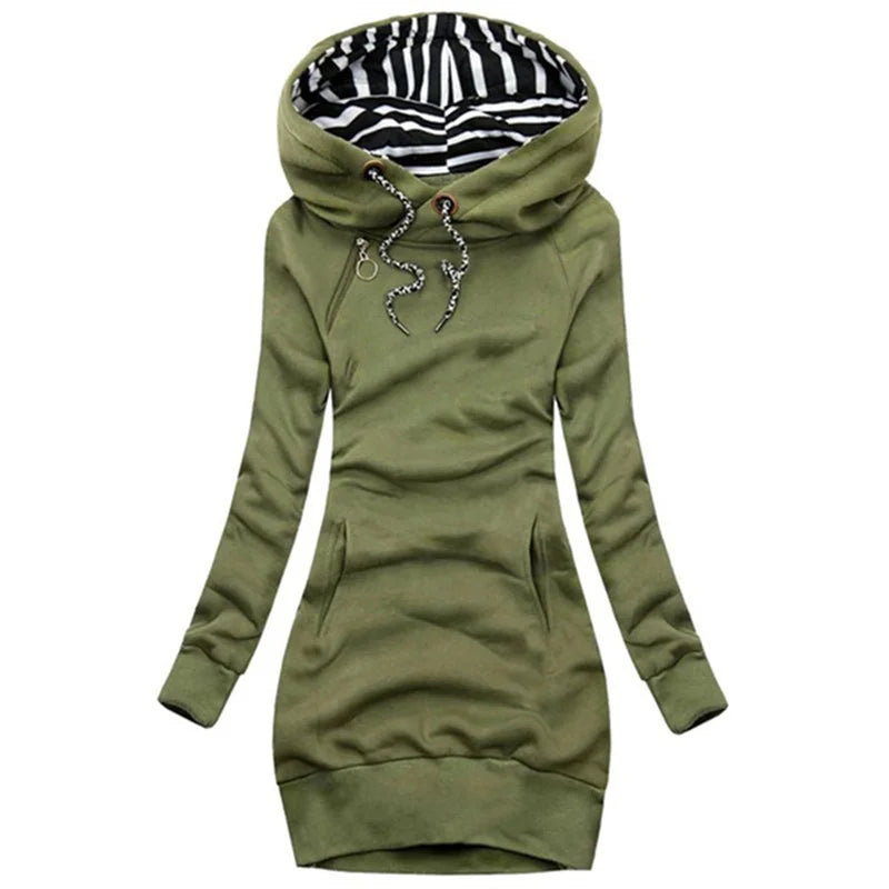 Hoodie Dress Casual Solid
