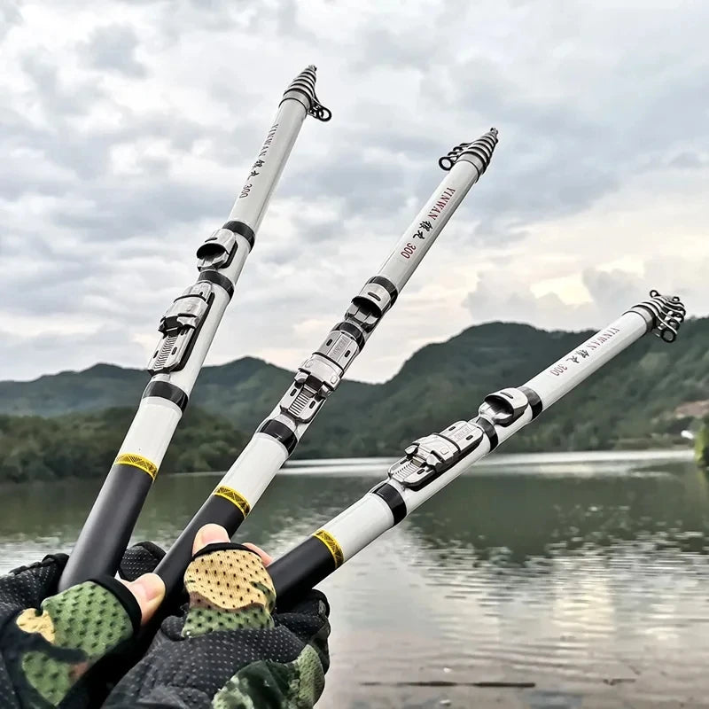 1.8M/2.1M/2.4M/2.7M/3.0M Telescopic Rock Fishing Rod