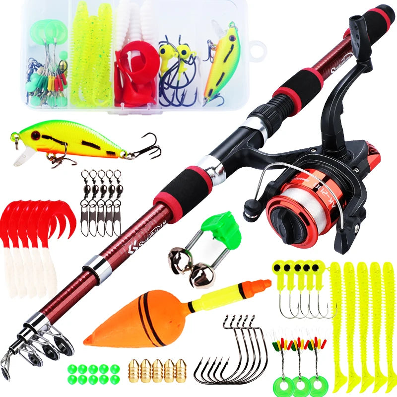 Sougayilang Spinning Fishing Rod and Reel Combo1.8M