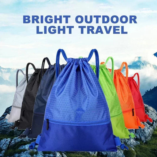 Sport 5 Color Drawstring Pocket Simple Backpack