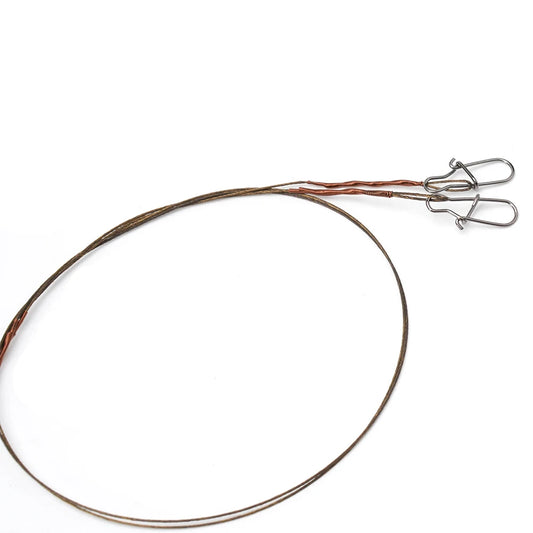 2pcs Fishing Line Stainless Steel Wire Leader With Snap