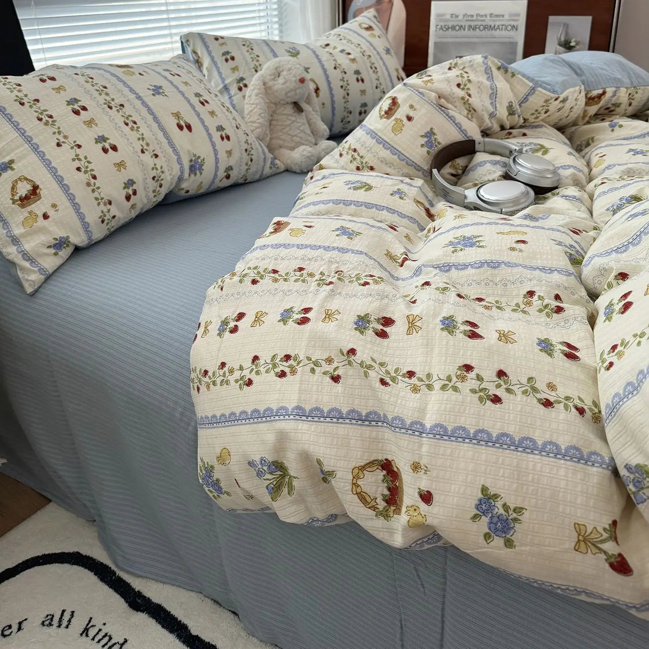 Duvet Cover Set  A-class Ultra Soft Jacquard Double-layer Yarn